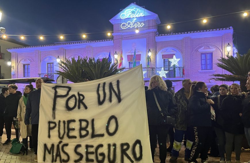 Momento de la concentración en Sierra de Yeguas.