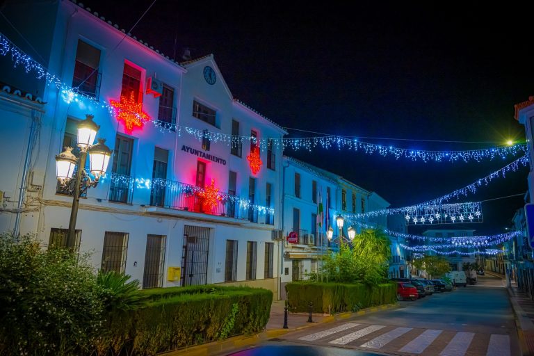 Iluminación Navideña en Villanueva de Algaidas. Foto Mauro Porras.