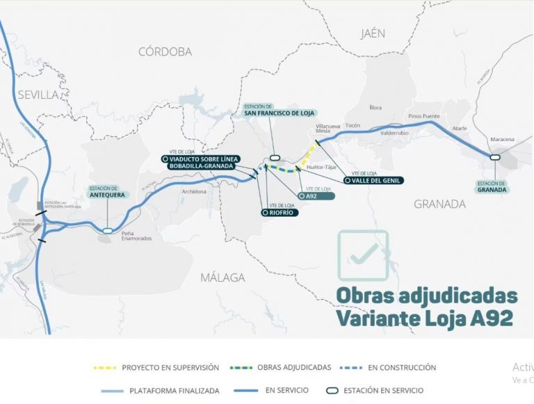 El Gobierno da un nuevo impulso al AVE Antequera-Granada adjudicando por 148 millones uno de los tramos centrales