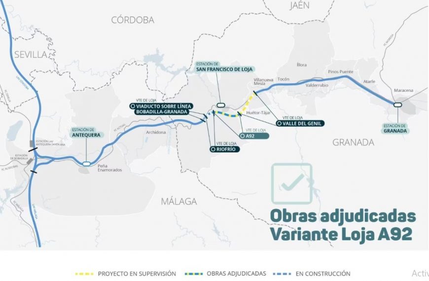 El Gobierno da un nuevo impulso al AVE Antequera-Granada adjudicando por 148 millones uno de los tramos centrales