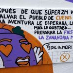Motivo del mural en Cuevas Bajas.