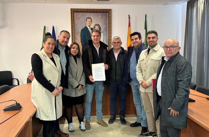 Los alcaldes de los municipios en la rueda de prensa de esta mañana.