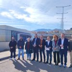 Representantes del PSOE en la estación de Antequera.