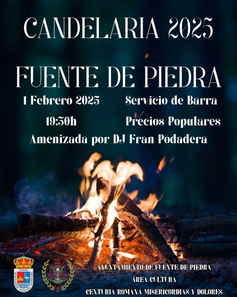 Cartel anunciador de la candelaría.
