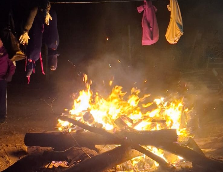 Una de la candelas de Cuevas Bajas.