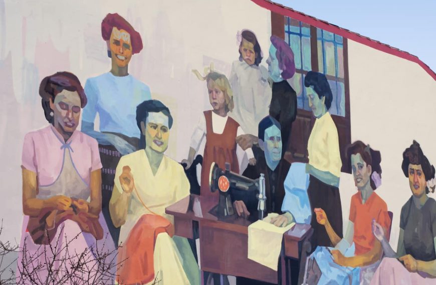 Un detalle del mural.