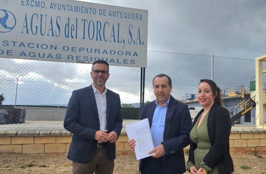 Ruiz Espejo exige a la Junta agilizar las obras del terciario en la depuradora de Antequera