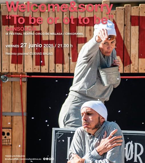 Shakespeare en versión clown llega a la Piscina Municipal de Cuevas Bajas con Ganso&Cía y el festival Cirkorama