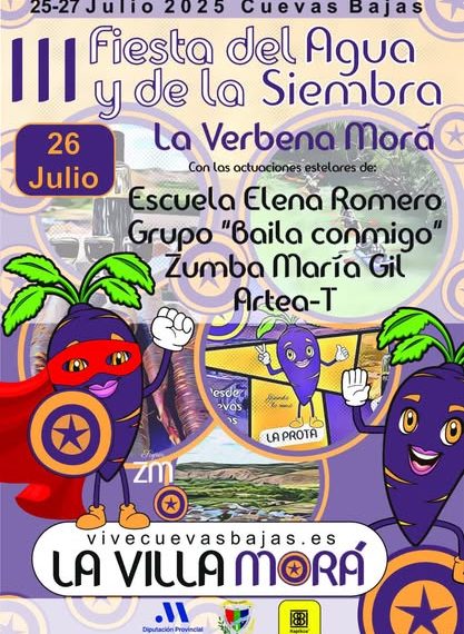 Cuevas Bajas celebra la III Fiesta del Agua y la Siembra con un homenaje a la zanahoria morá