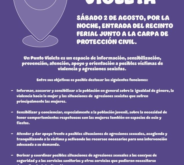Villanueva de Algaidas instala un Punto Violeta en su feria para prevenir la violencia de género