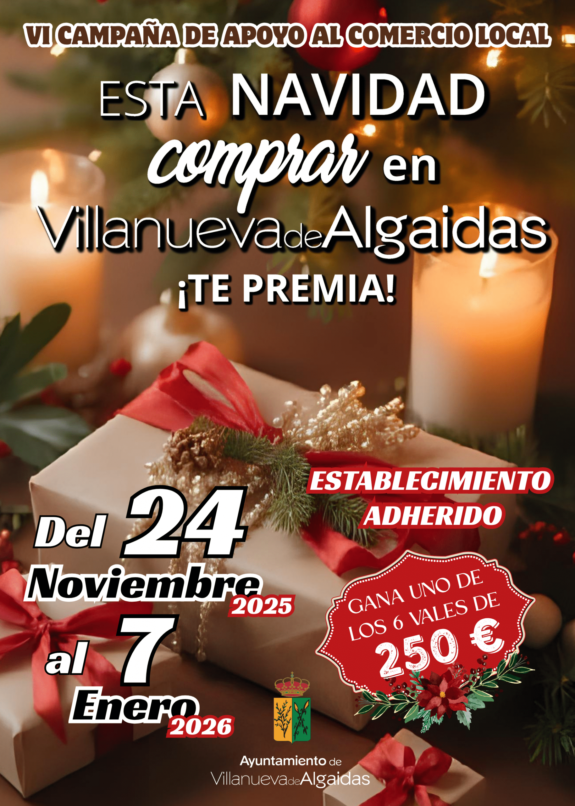 Villanueva de Algaidas impulsa el comercio local con 1.500 euros en vales