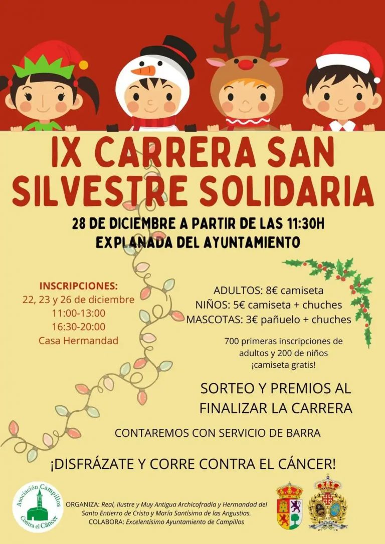Campillos celebrará el 28 de diciembre la IX Carrera Solidaria San Silvestre a beneficio de la lucha contra el cáncer