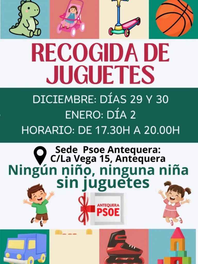 El PSOE de Antequera inicia una campaña solidaria de recogida de juguetes