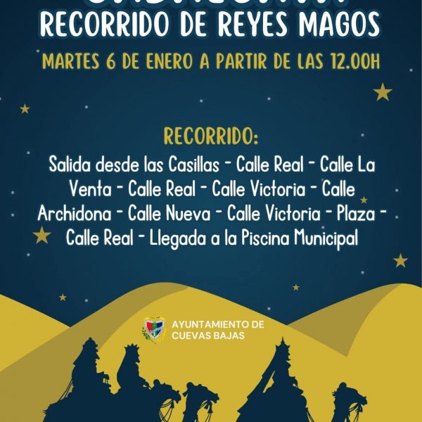 La Cabalgata de Reyes de Cuevas Bajas se celebrará el martes 6 al mediodía por previsión de lluvias