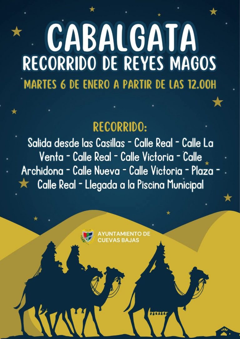 La Cabalgata de Reyes de Cuevas Bajas se celebrará el martes 6 al mediodía por previsión de lluvias