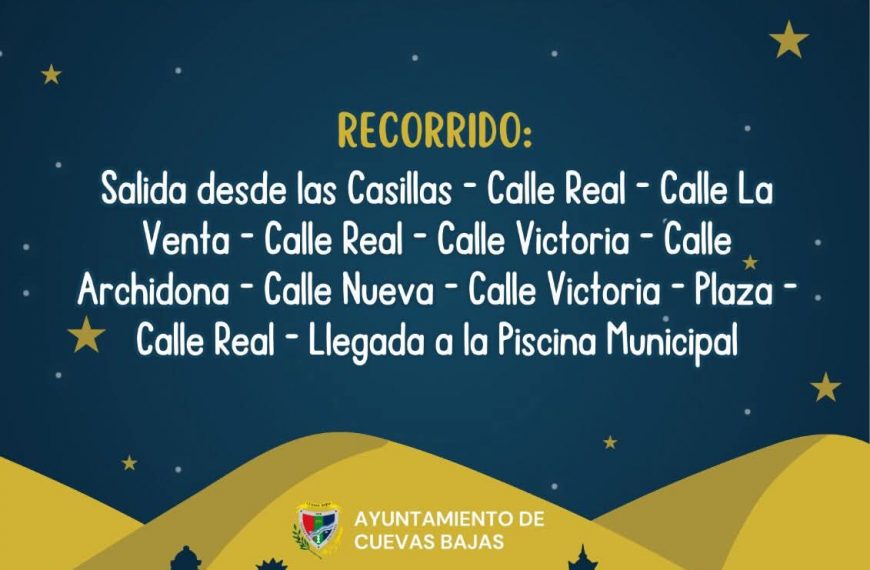 La Cabalgata de Reyes de Cuevas Bajas se celebrará el martes 6 al mediodía por previsión de lluvias