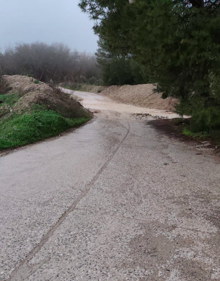 Cortado el camino del río entre Cuevas Bajas y Encinas Reales por las lluvias