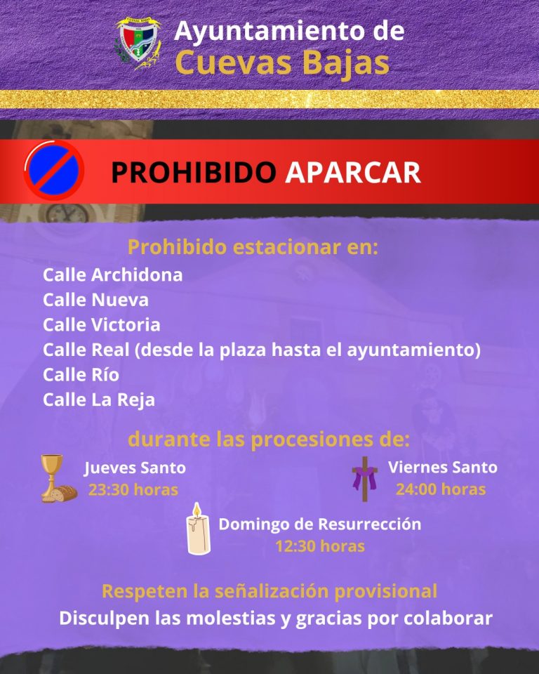 Cuevas Bajas se prepara para vivir una Semana Santa con tradición, devoción y participación vecinal