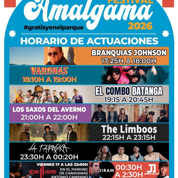 Campillos acoge este sábado el Festival Amalgama 2026 con nueve actuaciones y entrada gratuita