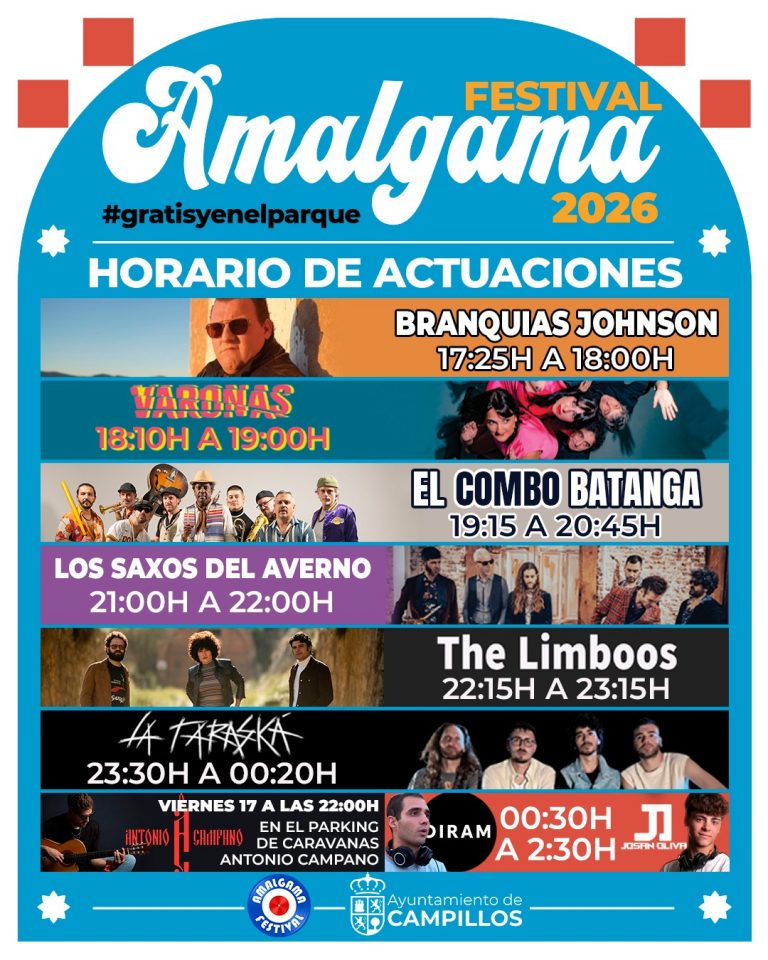 Campillos acoge este sábado el Festival Amalgama 2026 con nueve actuaciones y entrada gratuita