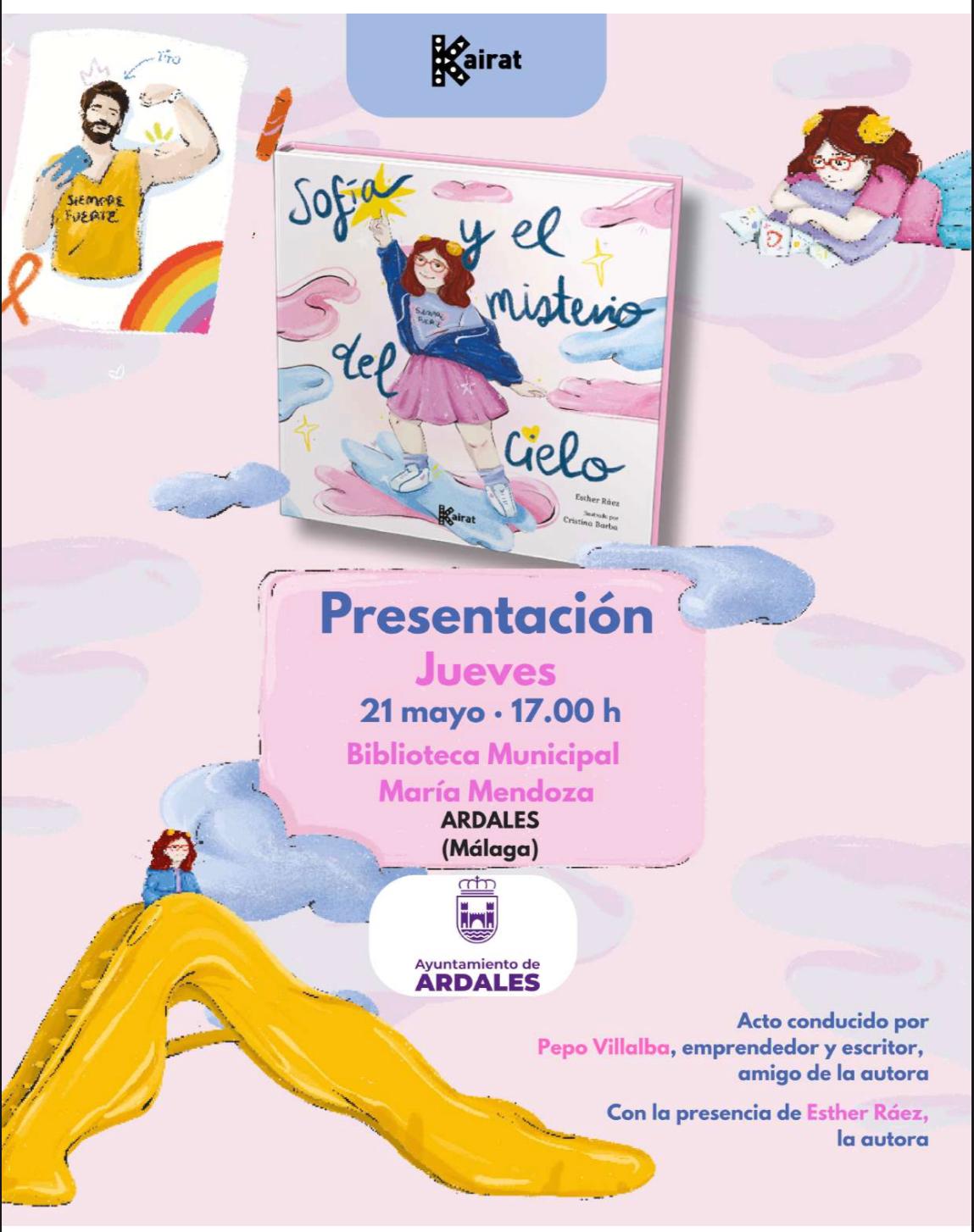 Ardales acoge la presentación «Sofía y el misterio del cielo», una propuesta literaria para abordar el duelo en la infancia