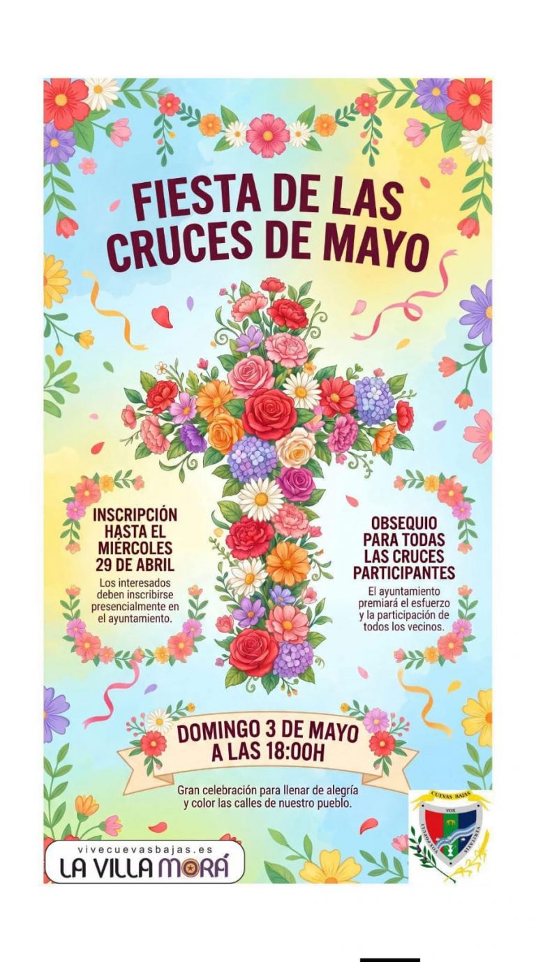Cuevas Bajas celebra este domingo su tradicional Fiesta de las Cruces de Mayo con participación vecinal