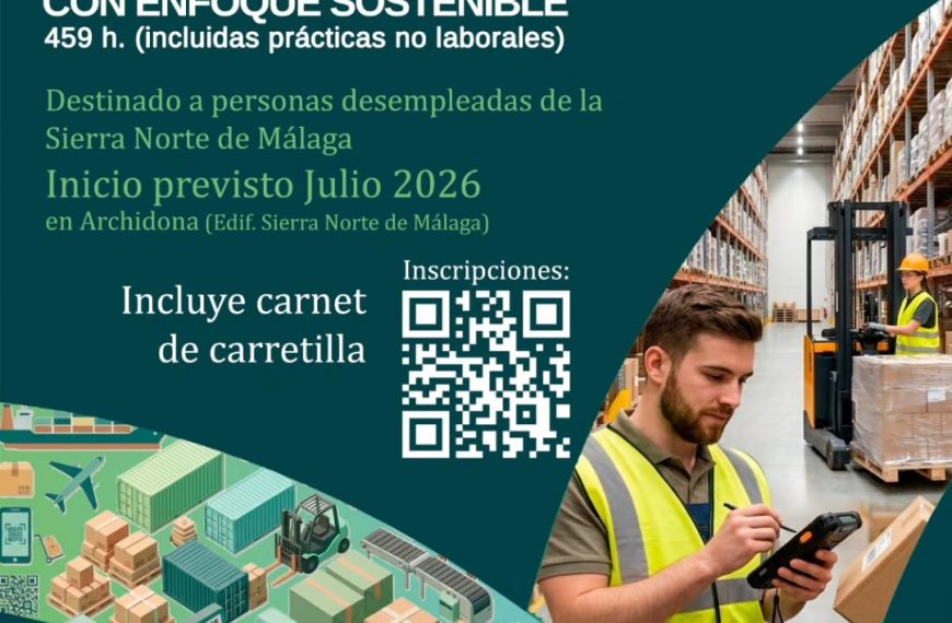 La Sierra Norte de Málaga impulsa un curso gratuito de logística y almacén con carnet de carretilla incluido