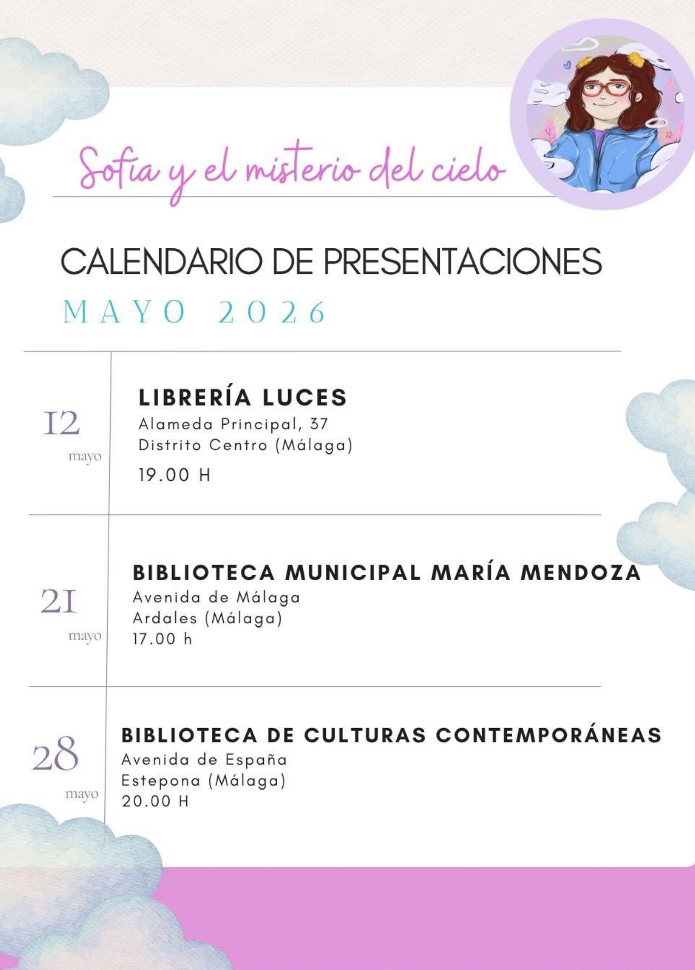 Sofía y el misterio del cielo continúa su gira con tres presentaciones durante el mes de mayo
