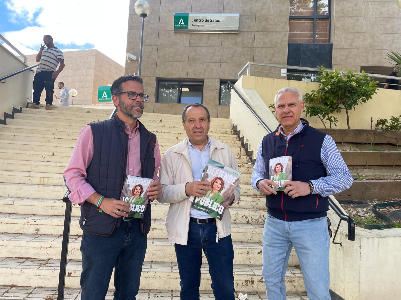 El PSOE de Antequera propone un plan de rescate de la sanidad pública andaluza con 3.000 millones y 18.000 profesionales