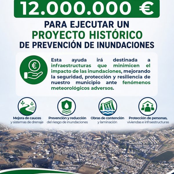 Campillos consigue 12 millones de euros para ejecutar un proyecto histórico de prevención de inundaciones