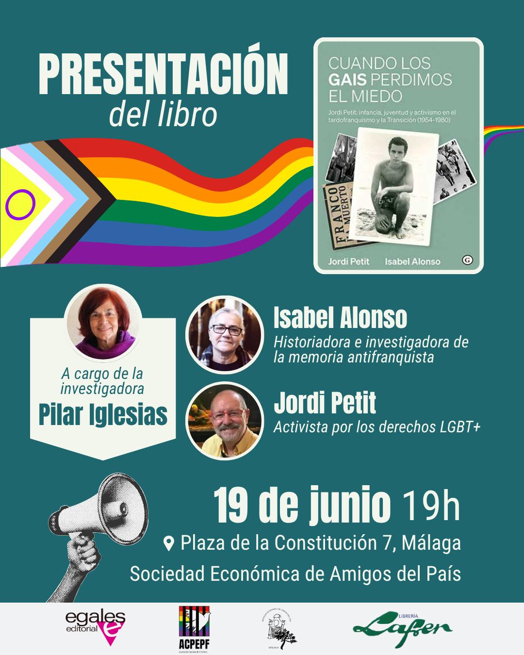 Málaga acoge la presentación de ‘Cuando los gais perdimos el miedo’, una obra sobre memoria democrática y activismo LGTBI