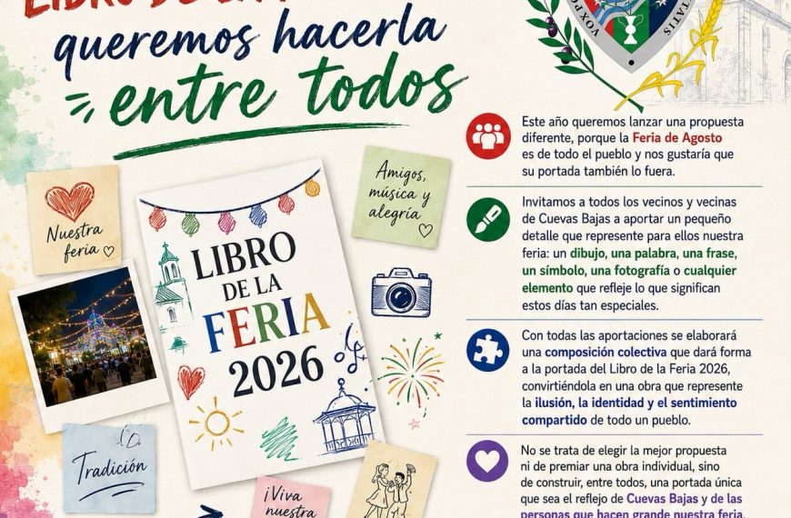 Cuevas Bajas creará de forma colectiva la portada del Libro de la Feria 2026