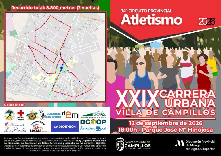 Campillos celebrará el 12 de septiembre la 29ª edición de su Carrera Urbana