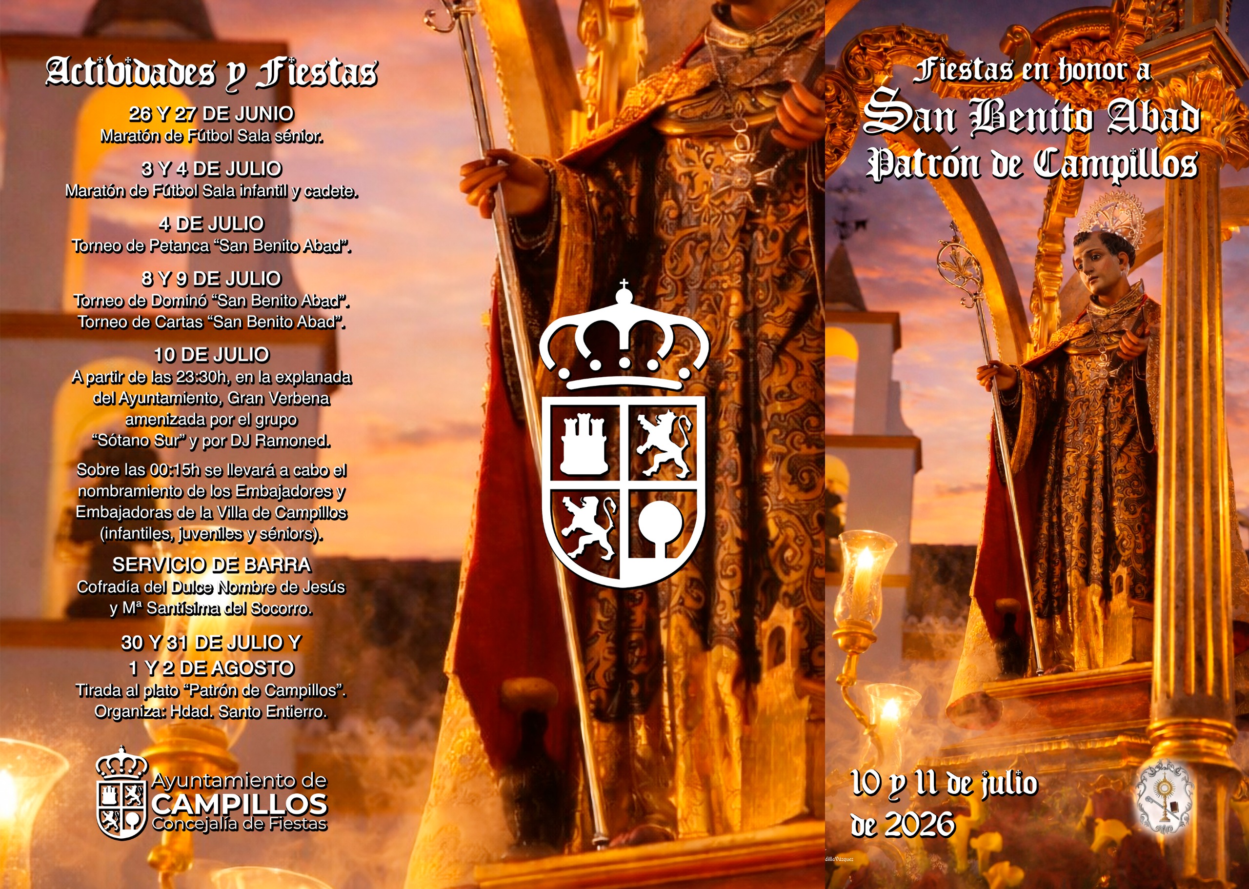 Tríptico actos y cultos San Benito Abad 2026 - exterior