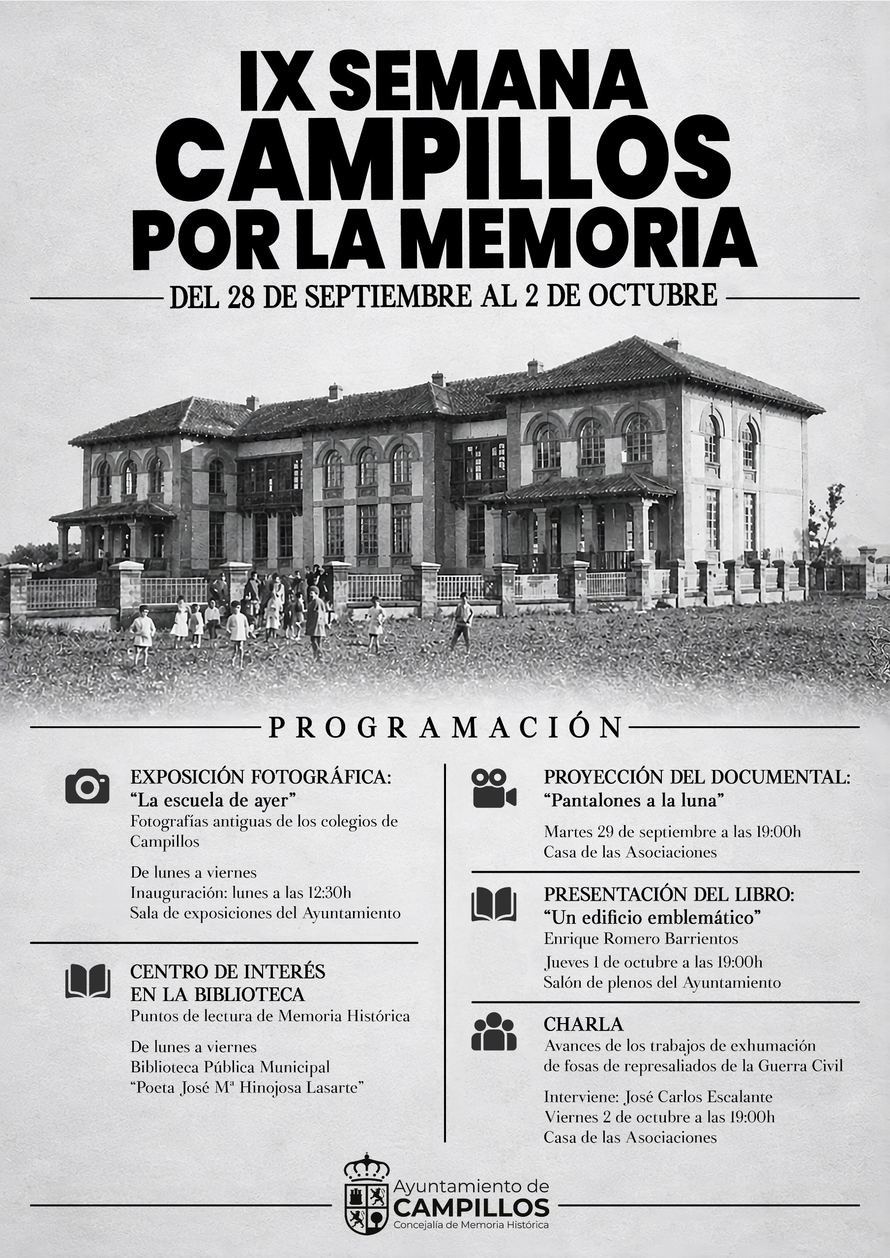 Campillos inicia su IX Semana por la Memoria con actividades hasta el 2 de octubre